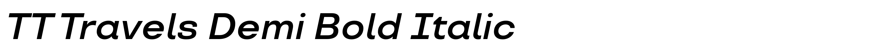 TT Travels Demi Bold Italic